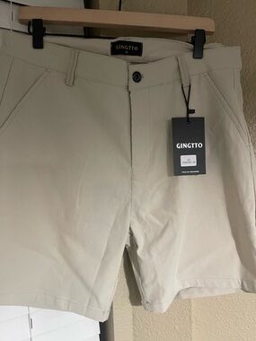 Gingtto Men's Slim Fit Chino Shorts